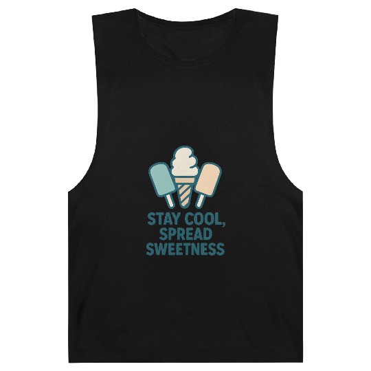 Stay Cool, Spread Sweetness Cute Ice Cream Cone Barnard Tanks