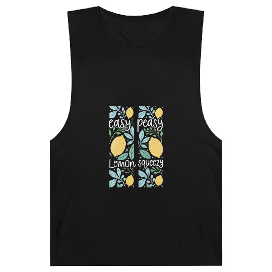 Easy Peasy Lemon Squeezy Cute Lemon Art Barnard Tanks