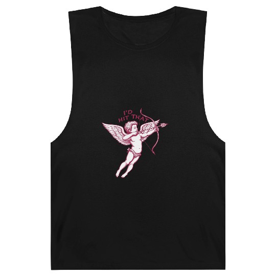 Pink Cupid Valentine's Day Design Barnard Tanks