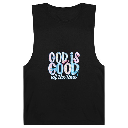 God Is Good All The Time Preppy Boho Christian Barnard Tanks