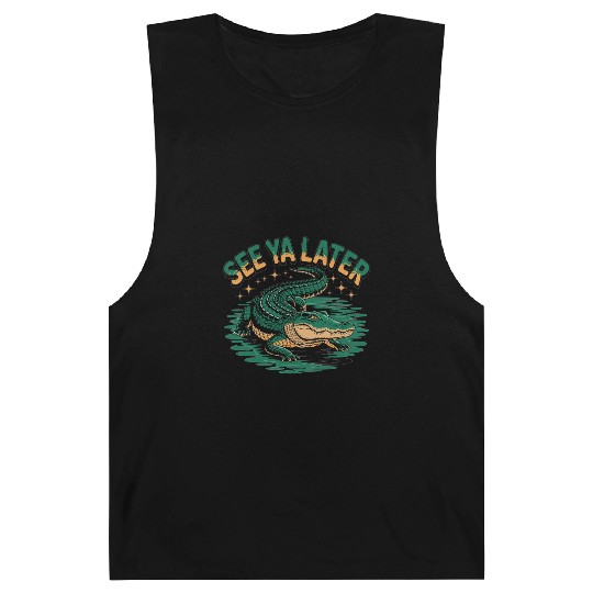 See Ya Later Alligator Retro Gator Joke Barnard Tanks