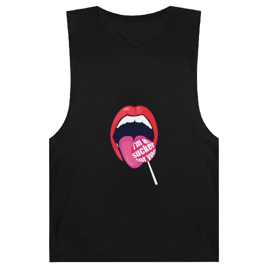 I m a Sucker For You Candy Pop Fans Lollipop 01 Barnard Tanks