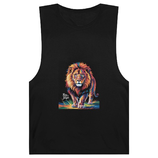 Pride and Power – Majestic Rainbow Lion Head Barnard Tanks
