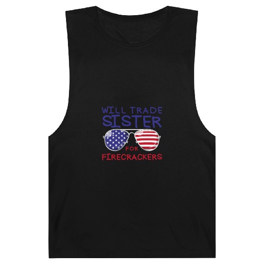 Will Trade Sister For Fireworks Kids 4th Of July Barnard Tanks