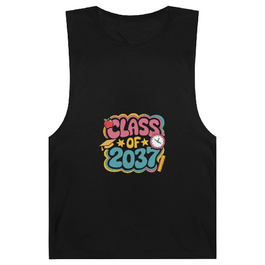 Class of 2037 Grow With Me, groovy back to school Barnard Tanks