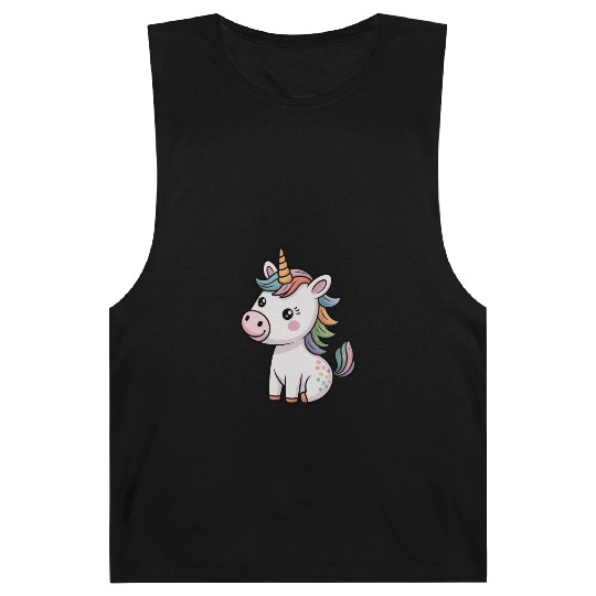 Believe in Magic – Cute Rainbow Unicorn Fantasy Barnard Tanks