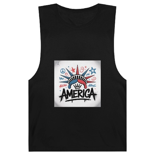 Statue of Liberty USA Graffiti Zero Limit Brand Barnard Tanks