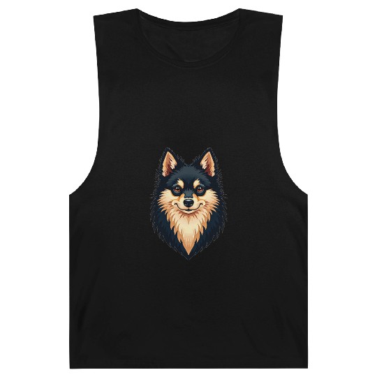 “Pomeranian” – Bold & Beautiful Dog Illustration Barnard Tanks