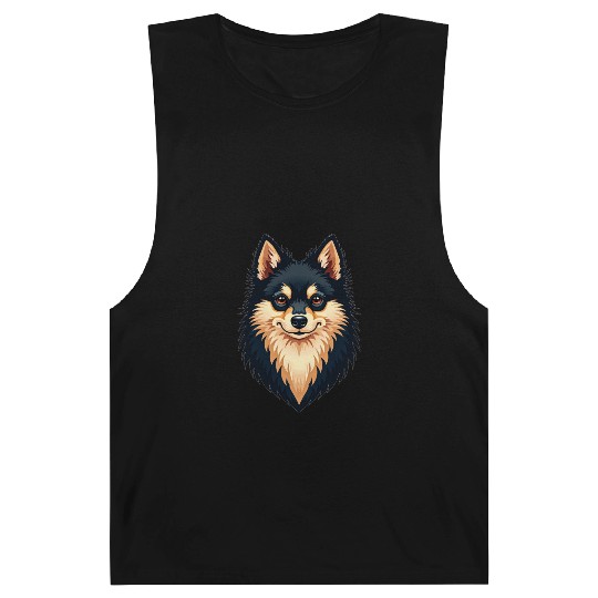 “Pomeranian” – Bold & Beautiful Dog Illustration Barnard Tanks