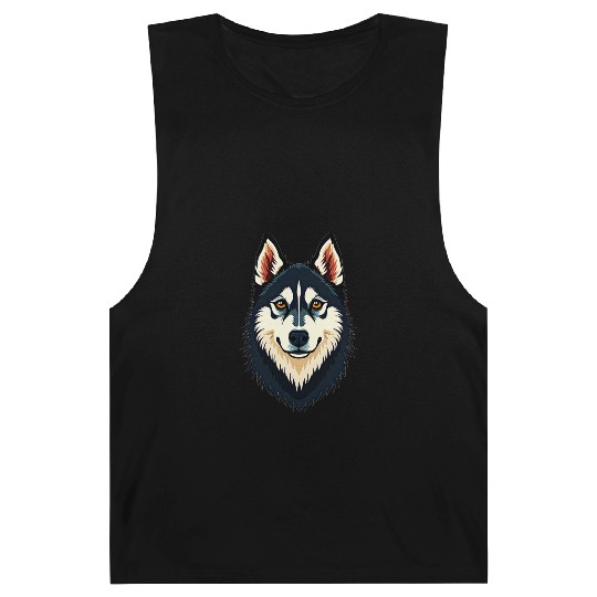 “Siberian Husky” – Bold & Beautiful Dogs Barnard Tanks