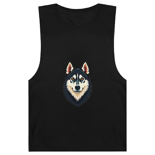 “Siberian Husky” – Bold & Beautiful Dogs Barnard Tanks