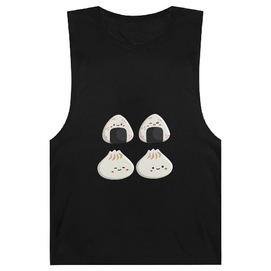 Onigiri and dumpling face character Barnard Tanks