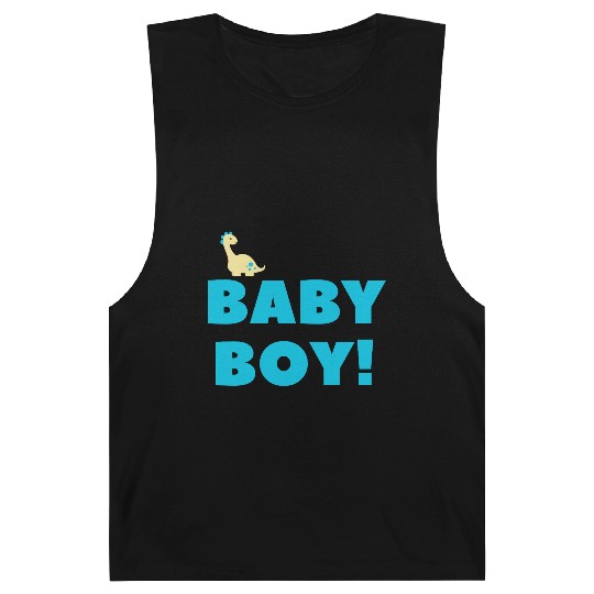 Cute Baby Boy Dinosaur – Blue Newborn Gift Design Barnard Tanks