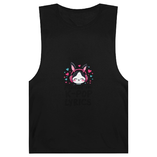 Fluent In K-Pop Cute Bunny Rabbit Barnard Tanks