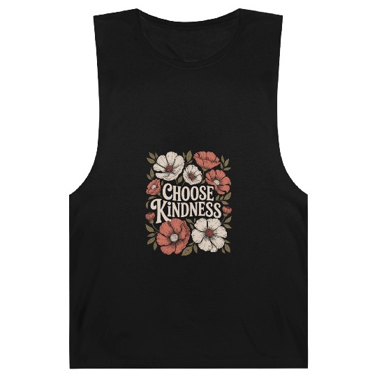 Choose Kindness Boho Flower Vintage Positivity Barnard Tanks