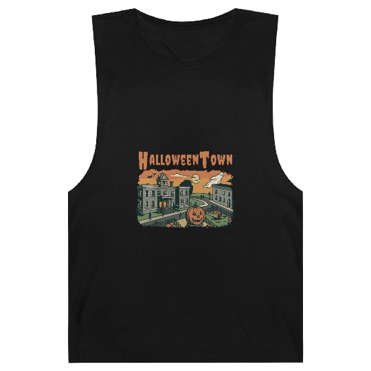Halloweentown Spooky Sunset Scene – Vintage Hallow Barnard Tanks