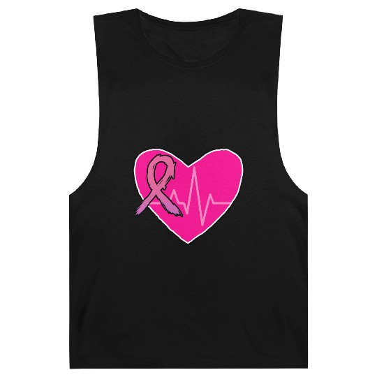 Breast Cancer Awareness Heart Design Barnard Tanks