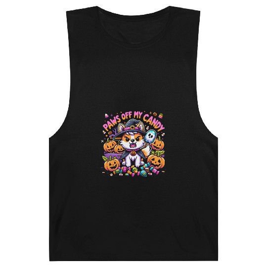 Halloween Welsh Corgi Witch Paws Off My Candy Barnard Tanks