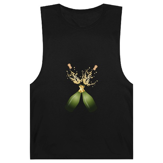 Two Champagne Bottles – for New Year's Eve & Party Barnard Tanks
