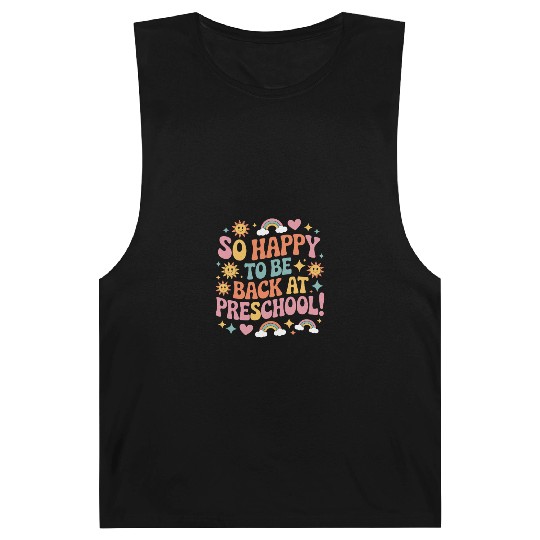 Funny Back to School Preschool Teacher Barnard Tanks