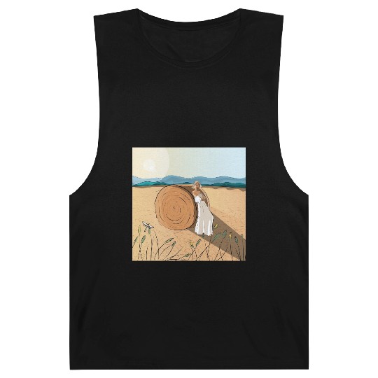 Sunlit Valley in White Dress Barnard Tanks