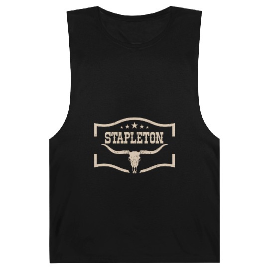 Classic Stapleton Cow Name Vintage Bull Skull Barnard Tanks
