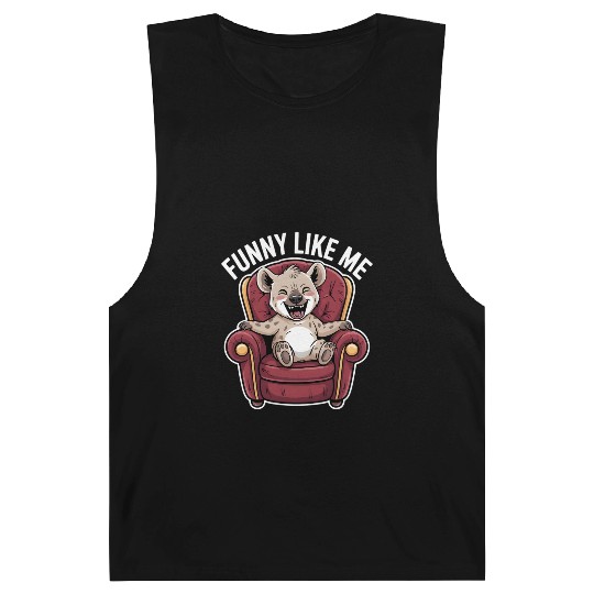 Funny Hyena Cub on Throne Barnard Tanks