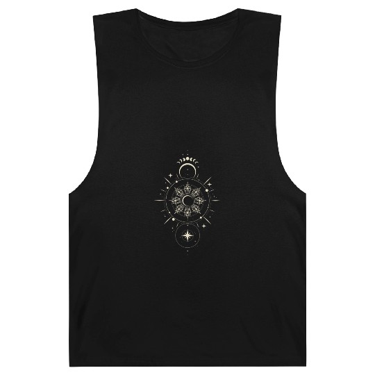 Celestial Mandala Sun and Moon Design Barnard Tanks