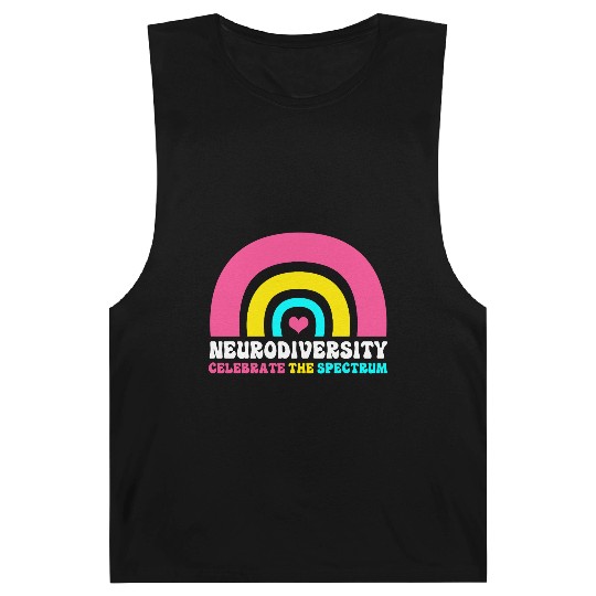 Neurodiversity Autistic Rainbow Adhd Barnard Tanks