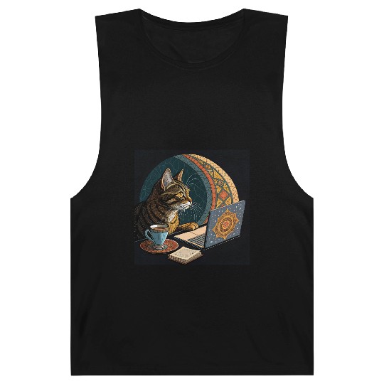 I are programmer - cool hacker cat- islamic mood Barnard Tanks
