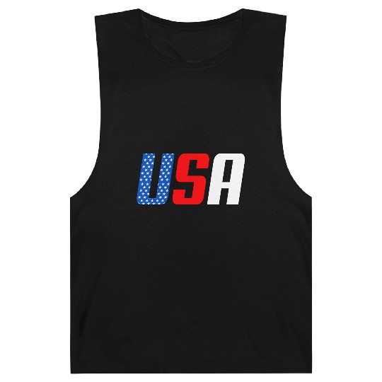 Stars and Stripes USA Flag Design Barnard Tanks
