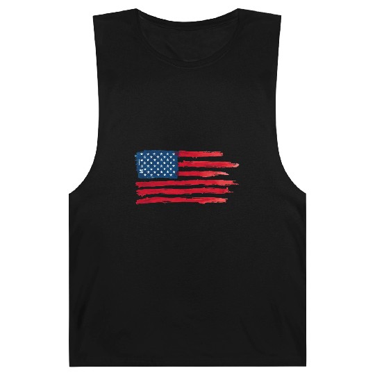 Stylized American Flag Illustration Barnard Tanks