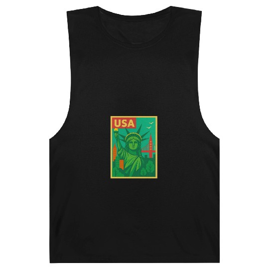 Iconic Statue of Liberty Urban Artwork  Barnard Tanks