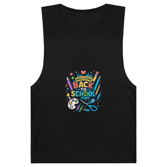 Welcome Back to School Fun Art Design Barnard Tanks