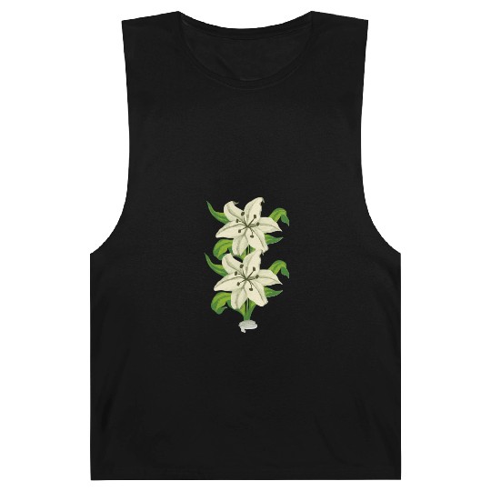 Elegant White Lily Botanical Illustration Barnard Tanks