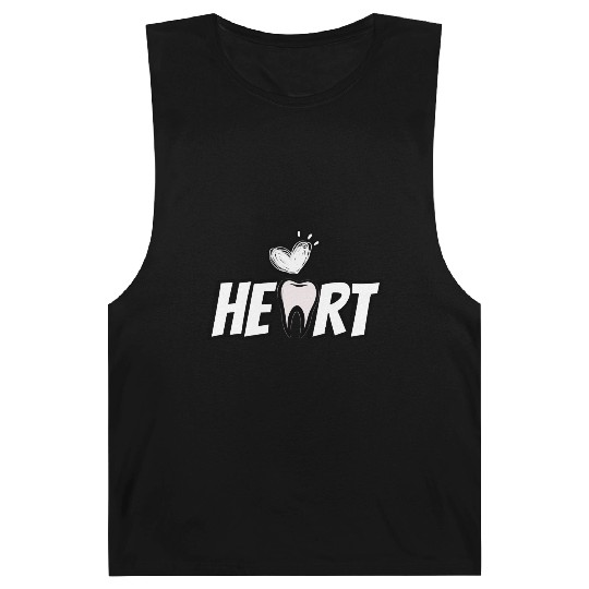 Healing Smile Tooth Heart Design Barnard Tanks