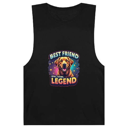 Loyal Labrador Dog Best Friend Illustration Barnard Tanks