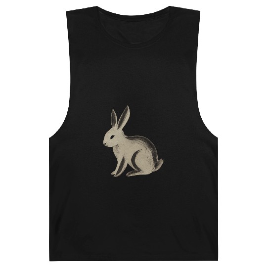 Stillness Before the Spring – Minimalist Rabbit Barnard Tanks