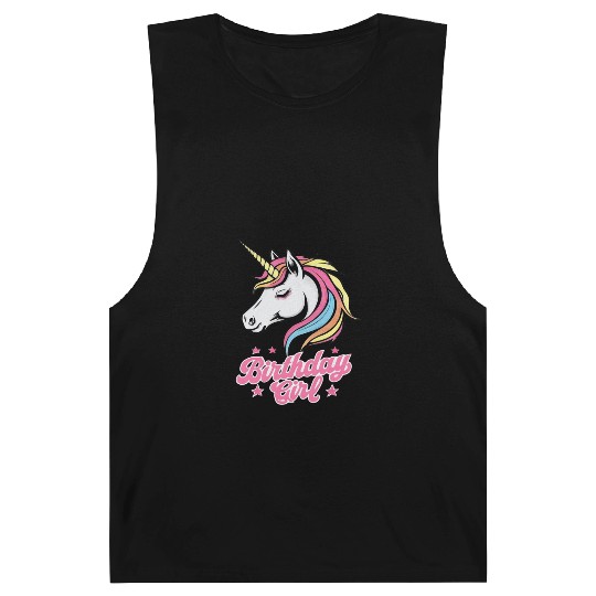 Sparkling Rainbow Unicorn Birthday Barnard Tanks