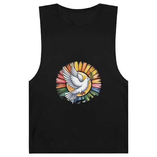 Peaceful Dove with Olive Branch Design Barnard Tanks