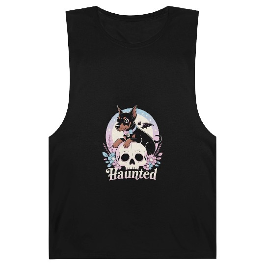 Haunted Doberman Puppy – Spooky Cute Gothic Dog Barnard Tanks