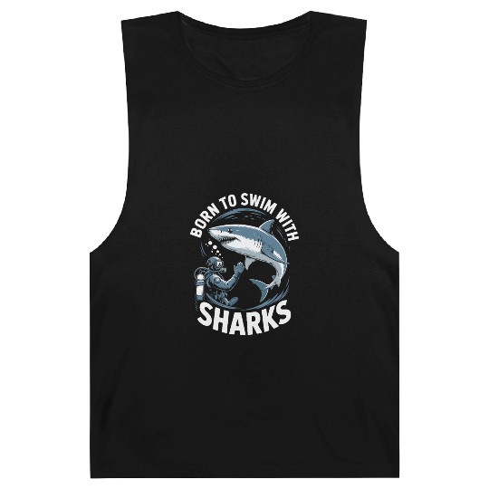Born To Swim With Sharks Adventure Spirit Barnard Tanks