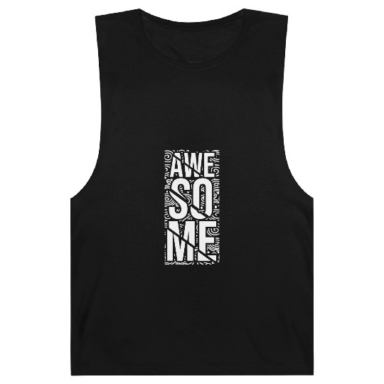 Vintage Awe So Me Typography Design Barnard Tanks