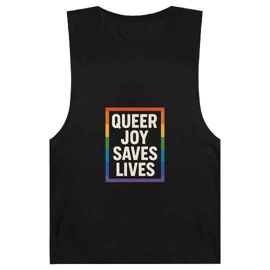Queer Pride Queer Joy LGBTQ+ Affirmation Trans Barnard Tanks
