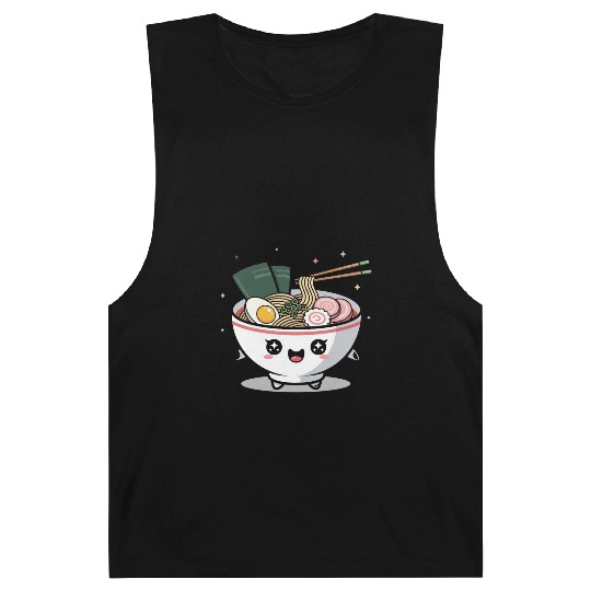 Cute Kawaii Ramen Bowl and Happy Sushi Friends Barnard Tanks