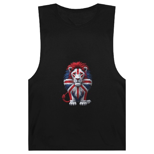 British Lion with Union Jack Flag Graphic Design Barnard Tanks