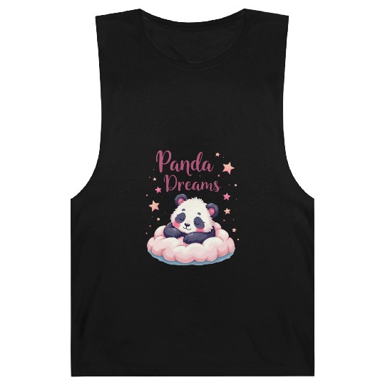 Whimsical Panda Dream Cloud Design Barnard Tanks