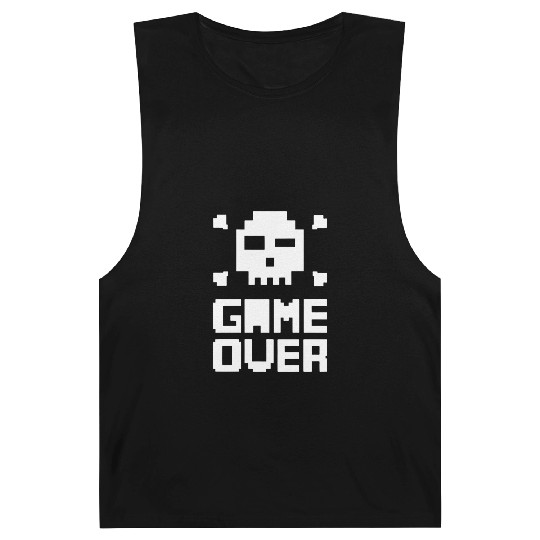 Pixelated Skull Game Over Design Barnard Tanks