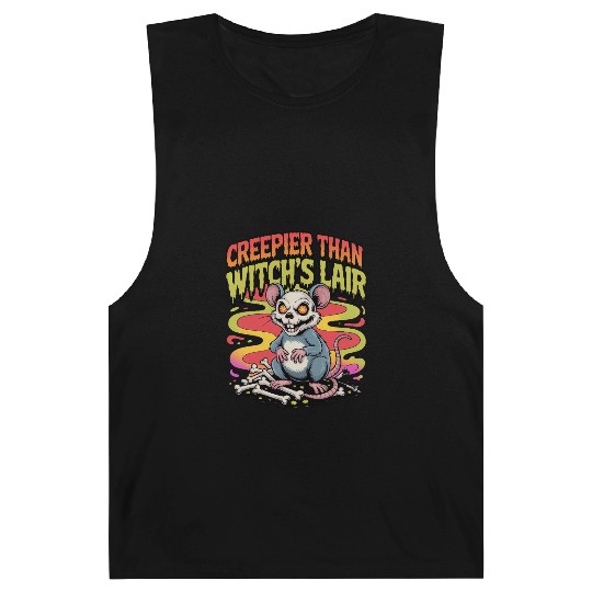 Creepy Mouse with Wicked Eyes Design Barnard Tanks