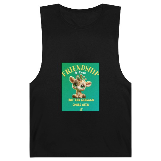 Whimsical Friendshippissed Giraffe Illustration Barnard Tanks